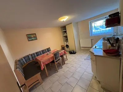 Küche/Küchenzeile in der Unterkunft Ferienwohnung im Grünen