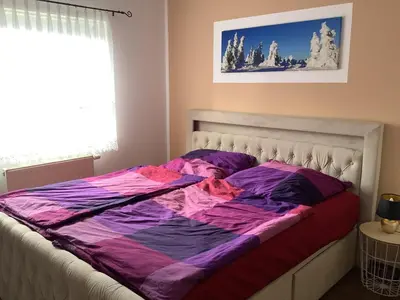 Ein Bett oder Betten in einem Zimmer der Unterkunft Ferienhaus Juleta