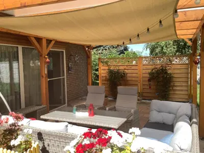 Ein Sitzbereich in der Unterkunft Ferienhaus Juleta