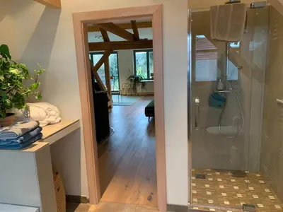 Ein Badezimmer in der Unterkunft Kranichhof - Studio, Loft & Atelier