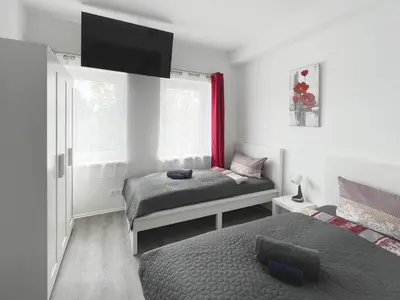 Ein Bett oder Betten in einem Zimmer der Unterkunft Schwanenburg Apartments