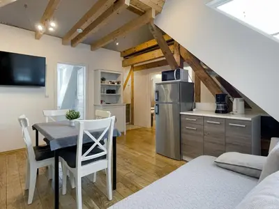 Küche/Küchenzeile in der Unterkunft Schwanenburg Apartments