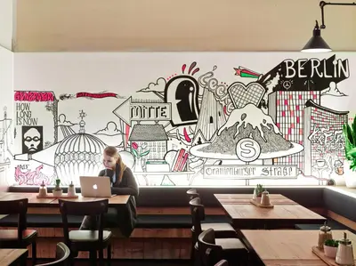 Ein Restaurant oder anderes Speiselokal in der Unterkunft Generator Berlin Mitte