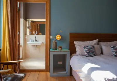 Ein Bett oder Betten in einem Zimmer der Unterkunft Linnen