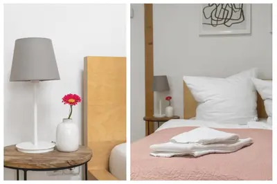 Ein Bett oder Betten in einem Zimmer der Unterkunft Arbio I Urban Apartment