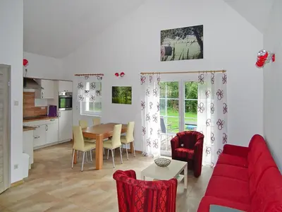Küche/Küchenzeile in der Unterkunft Ferienhaus Spreeidyll, Schlepzig