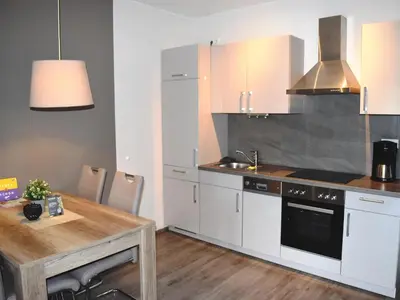 Küche/Küchenzeile in der Unterkunft Apartment in Lübben near the water