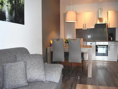 Küche/Küchenzeile in der Unterkunft Apartment in Lübben near the water
