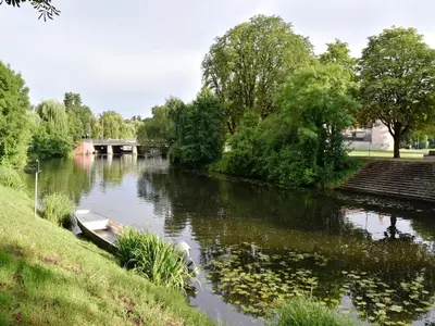 Blick auf einen Fluss in der Nähe der Ferienwohnung