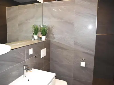 Ein Badezimmer in der Unterkunft Appartements mit Blick auf die Spree in Lübben