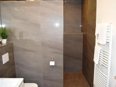 Ein Badezimmer in der Unterkunft Appartements mit Blick auf die Spree in Lübben
