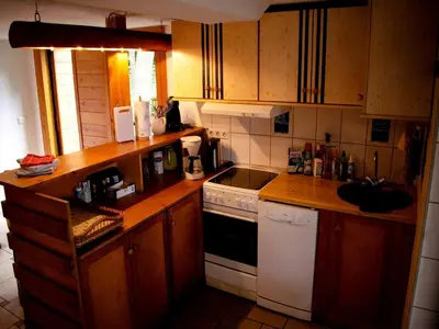 Küche/Küchenzeile in der Unterkunft Ferienhaus Seeblick in Goyatz