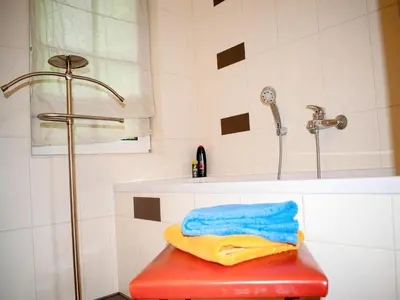 Ein Badezimmer in der Unterkunft Ferienhaus Seeblick in Goyatz