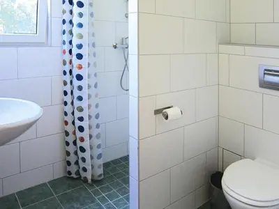 Ein Badezimmer in der Unterkunft Feriendorf am Weinberg, Dobbrikow