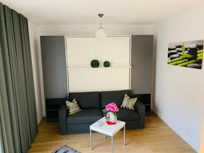 Ein Sitzbereich in der Unterkunft Townhouse Apartment Potsdam