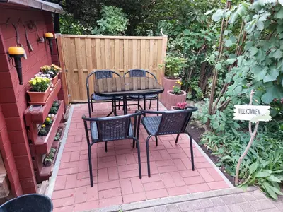 Ein Garten an der Unterkunft Ferienwohnung Heucke