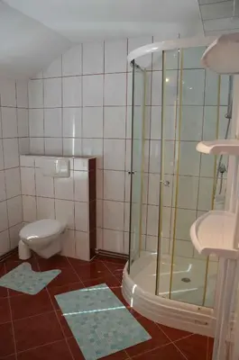 Ein Badezimmer in der Unterkunft Ferienhaus Spreewiese