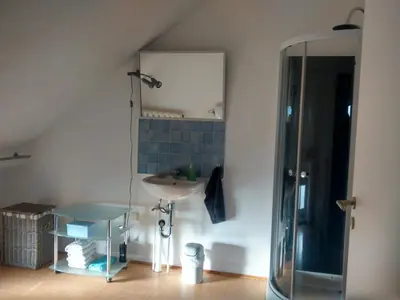 Ein Badezimmer in der Unterkunft Herberge im 