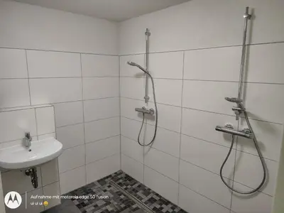 Ein Badezimmer in der Unterkunft Spreewaldgasthaus Petkampsberg