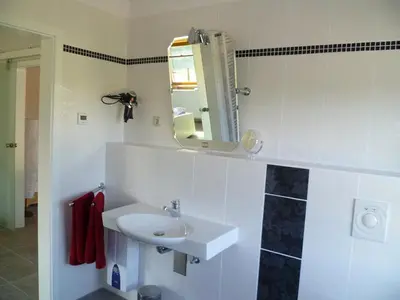 Ein Badezimmer in der Unterkunft Ferienhaus Friedrichswalde