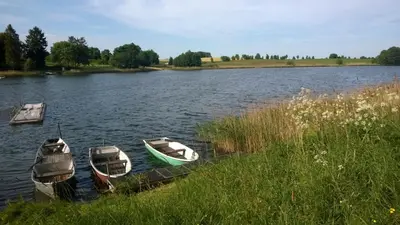Blick auf einen Fluss in der Nähe der Ferienwohnung