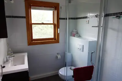 Ein Badezimmer in der Unterkunft Ferienhaus Friedrichswalde