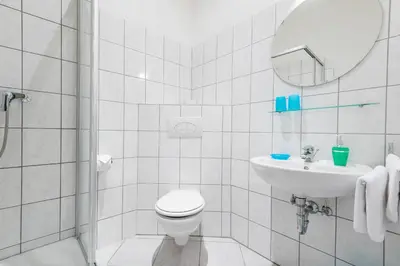 Ein Badezimmer in der Unterkunft Pension Prenzlberg