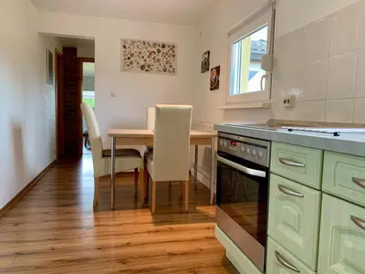 Küche/Küchenzeile in der Unterkunft Idyllisches Ferienhaus in ruhiger Lage