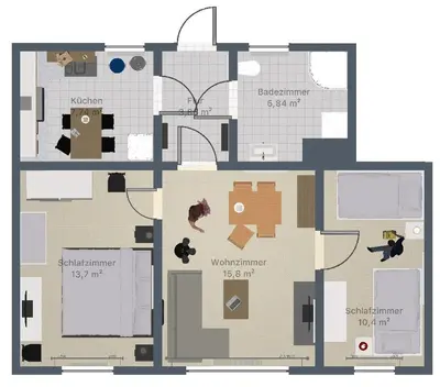 Grundriss der Unterkunft Ferienwohnung Kühl