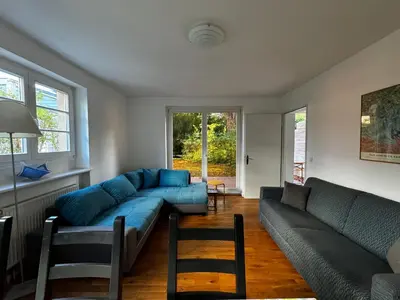Ein Sitzbereich in der Unterkunft Beautiful House in Zehlendorf