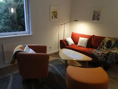 Ein Sitzbereich in der Unterkunft Sommerhaus im Grünen