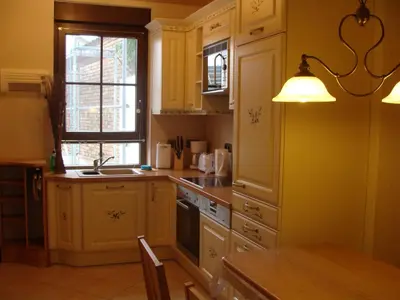 Küche/Küchenzeile in der Unterkunft Ferienwohnung Zossen