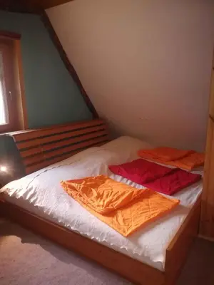 Ein Bett oder Betten in einem Zimmer der Unterkunft Holiday home in Trebbin 2611