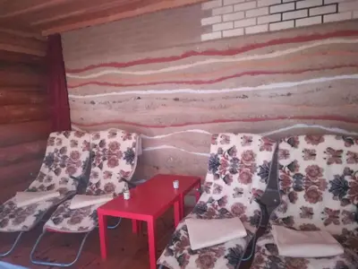 Ein Sitzbereich in der Unterkunft Holiday home in Trebbin 2611