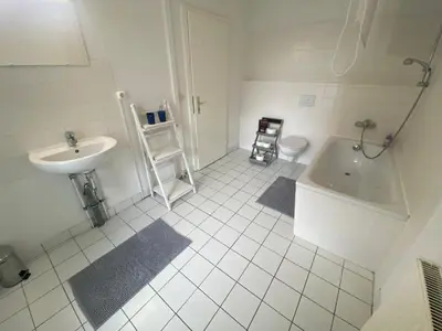 Ein Badezimmer in der Unterkunft Osthafen IV