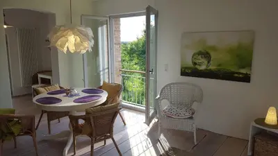 Ein Sitzbereich in der Unterkunft Landhaus Sinneswandel
