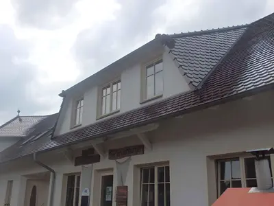 Das Gebäude in dem sich die Ferienwohnung befindet