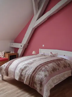 Ein Bett oder Betten in einem Zimmer der Unterkunft Landhaus Ribbeck