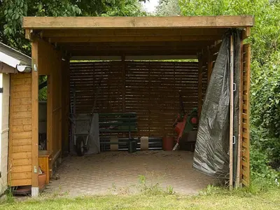 Ein Garten an der Unterkunft Ferienhaus, Lübben