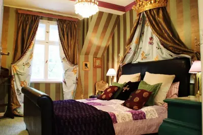 Ein Bett oder Betten in einem Zimmer der Unterkunft Villa am Stechlin