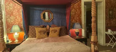 Ein Bett oder Betten in einem Zimmer der Unterkunft Villa am Stechlin