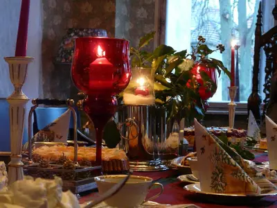 Essen in der Villa oder in der Nähe