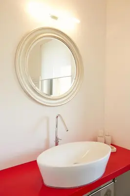 Ein Badezimmer in der Unterkunft Gästehaus am Landgut