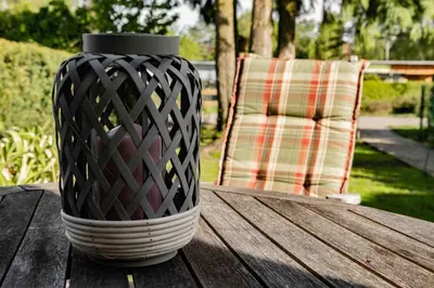 Ein Garten an der Unterkunft kleineHauszeit das Ferienhaus am Grimnitzsee
