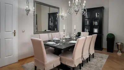 Ein Sitzbereich in der Unterkunft Palacina Berlin - Serviced Apartments