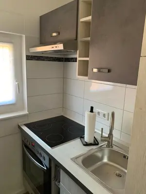 Küche/Küchenzeile in der Unterkunft Ferienwohnung Blume