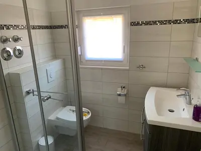 Ein Badezimmer in der Unterkunft Ferienwohnung Blume