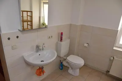 Ein Badezimmer in der Unterkunft Ferienwohnung Zentrum