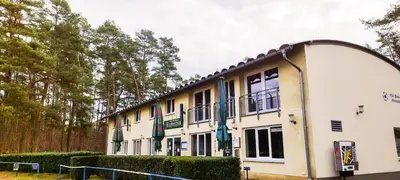 Das Gebäude in dem sich die Pension befindet