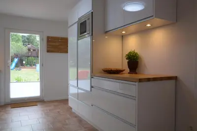 Küche/Küchenzeile in der Unterkunft Ferienhaus BAUMBLÜTE